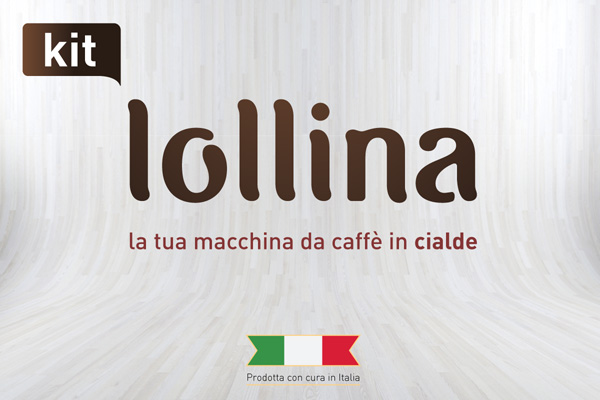 Lollina Rosapop macchina da caffè + 40 cialde Lollo caffè